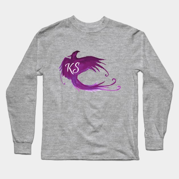 Kimbra Swain Purple Phoenix Logo Long Sleeve T-Shirt by KimbraSwain